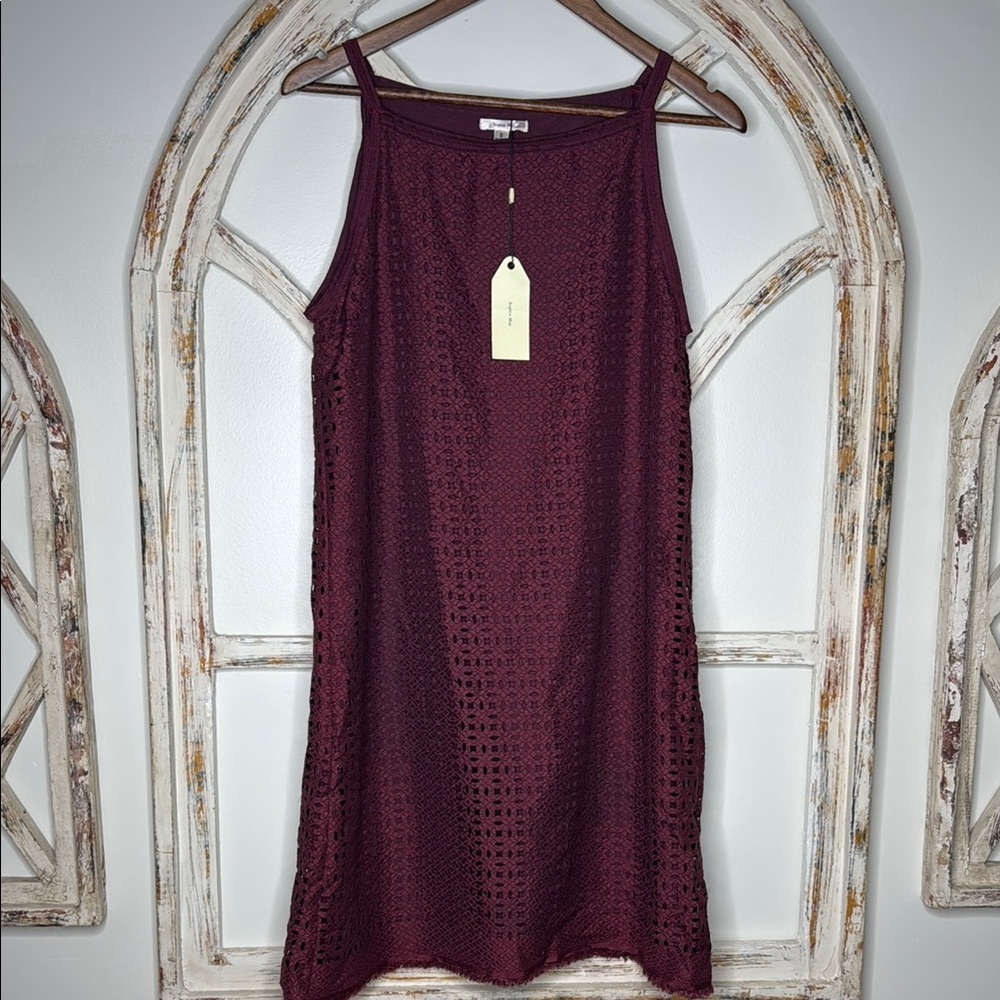 Sophie Max Deep Burgundy Midi Dress